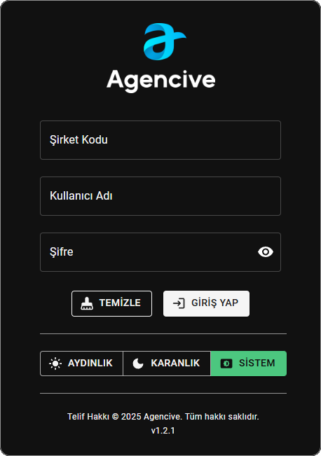 Agencive Panel - Giriş